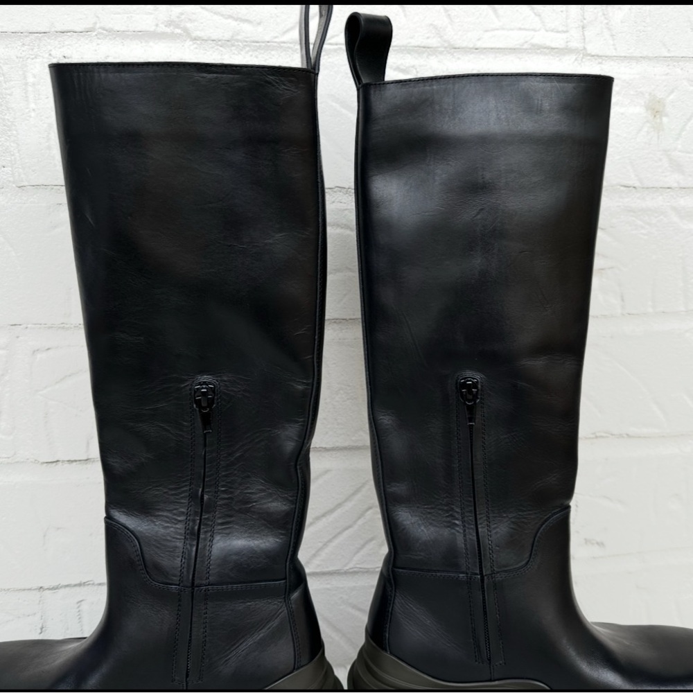 New BOTTEGA VENETA Tire Knee-High Leather Boots Size 36.5 - Picture 10 of 16